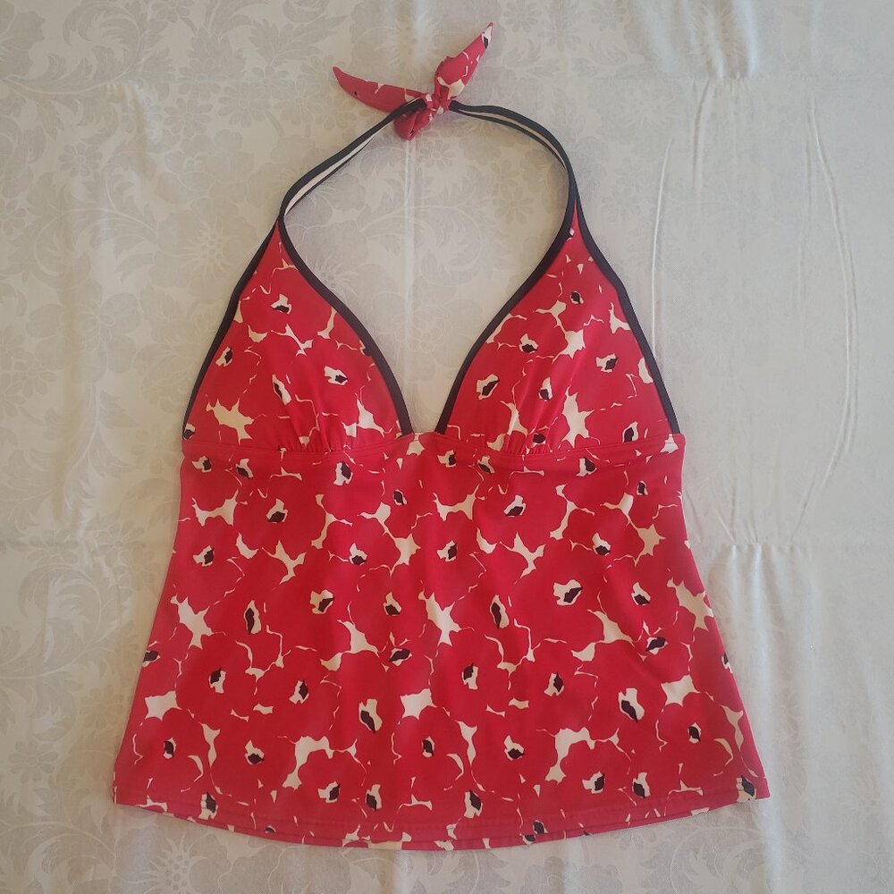 Victoria's Secret Tankini Halter Top Size Large Red Black White